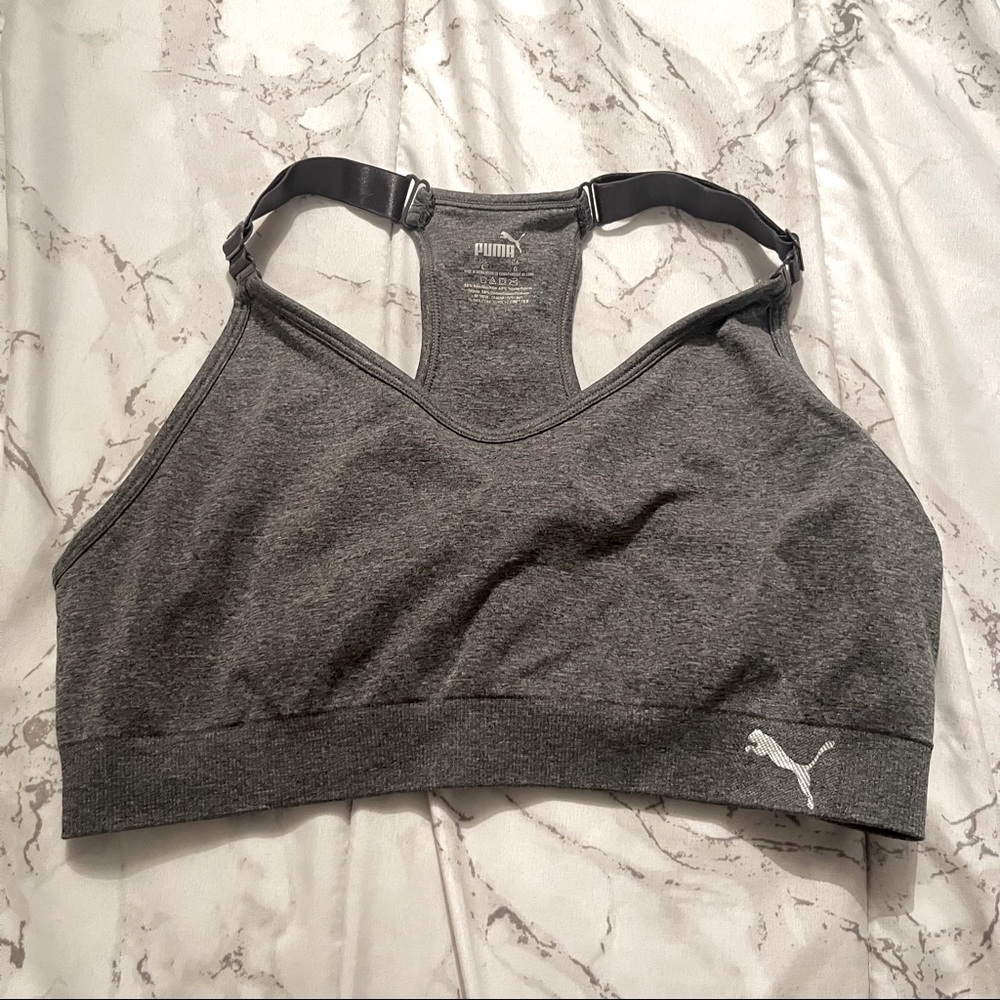 Puma‎ grey sports bra size L